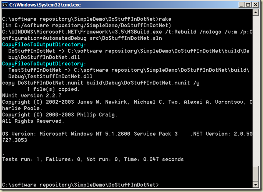 Chris Allport's Blog: Getting Started with Rake on .NET Projects